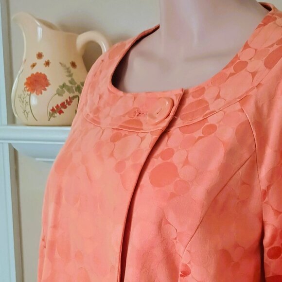 Requirements Jacquard Jacket Size M Double Breasted Retro Blazer. Fully Lined - Picture 3 of 9